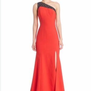 Theia asymmetrical dress gown
